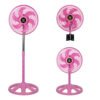 Hot Selling 110V Ventilador Products Electric Pedestal Fan 3 Speed 220v Cooper Motor Indoor Standing Fan - 10寸塑料网六孔粉色