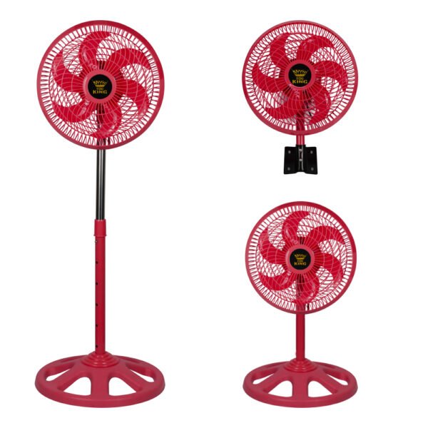 Hot Selling 110V Ventilador Products Electric Pedestal Fan 3 Speed 220v Cooper Motor Indoor Standing Fan - 10寸塑料网六孔红色