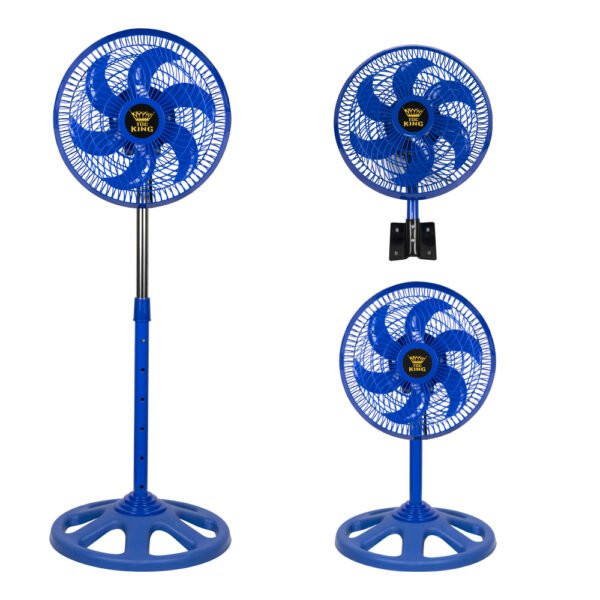 Hot Selling 110V Ventilador Products Electric Pedestal Fan 3 Speed 220v Cooper Motor Indoor Standing Fan - 10寸塑料网六孔蓝色