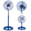 10寸金属三合一-蓝 New Product Standard Electric Fan 220V 127V 2600RPM High Speed AC Motor Stand Fan Price In Nepal - 10寸金属三合一 蓝