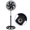12寸塑料黑色-360度 Wholesale 12 Inch 360 Degree Stand Fan 10 Inch 220V 110V Ventilador AC Motor Height Adjustable Fan Pedestal Fan - 12寸塑料黑色 360度