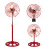 12 Inch Ventilador 110V Ac 75W Motor Electric Pedestal Fan 3 Metal Blades Ventilateur 3 En 1 Stand Fan - 12寸红色六孔