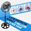 Fan Customization 12 Inch Cooling Air Pedestal Floor Fan Commercial Blue Children Electric Stand Fan - 12寸金属立扇主图