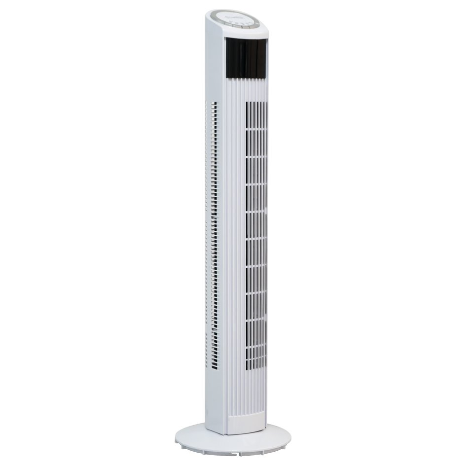 Remote Control 36 Inch Floor Fan Stand Fan With LCD Display 7.5H Timer Oscillating Bladeless Tower Fan - 1 Remote Control 36 Inch Floor Fan Stand Fan With LCD Display 7.5H Timer Oscillating Bladeless Tower Fan