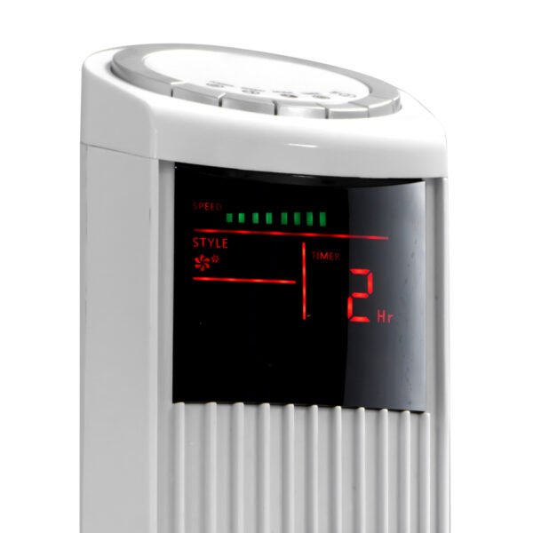 36L白色液晶屏 Remote Control 36 Inch Floor Fan Stand Fan With LCD Display 7.5H Timer Oscillating Bladeless Tower Fan - 36L白色液晶屏