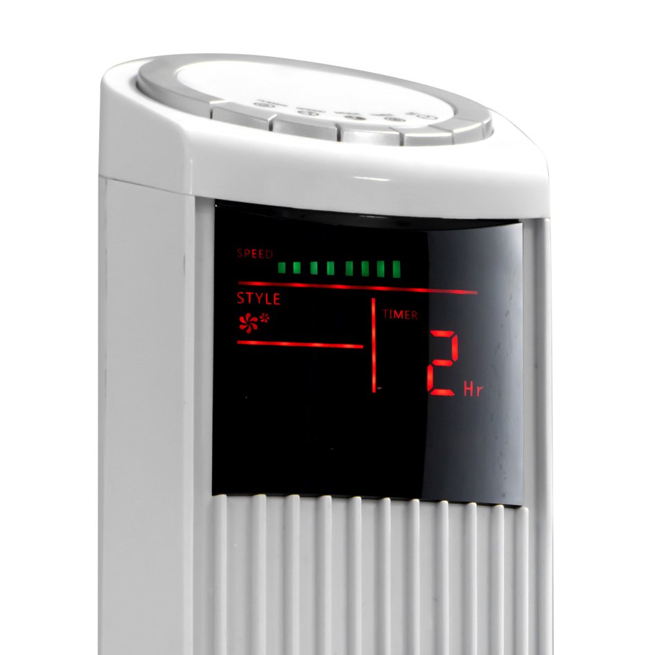 Remote Control 36 Inch Floor Fan Stand Fan With LCD Display 7.5H Timer Oscillating Bladeless Tower Fan - 2 Remote Control 36 Inch Floor Fan Stand Fan With LCD Display 7.5H Timer Oscillating Bladeless Tower Fan - Image 2