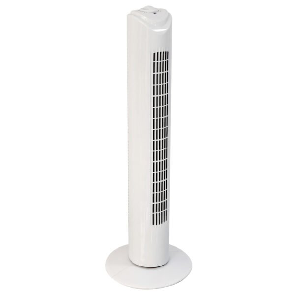 32 Inch Electric Pedestal Fan Portable AC Motor Floor Oscillating Bladeless Tower Fan - G 1白色