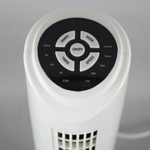 32 Inch Electric Pedestal Fan Portable AC Motor Floor Oscillating Bladeless Tower Fan - G 3按钮