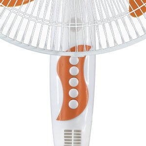 Oscillating 16 Inch Electric Fan 3 Adjustable Speed Pedestal Stand Fan Cross Base - S主体橙色