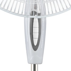 16 Inch 3 pp Blades Blue White Spider Base Cross Base Stand Fan for Home - V仔灰色