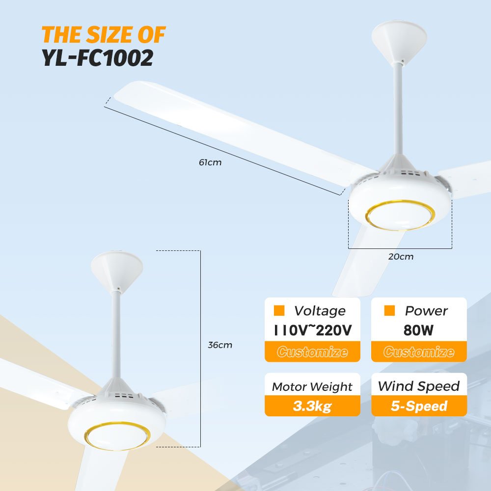 2025 New Smart 56 Inch Ceiling Fan for Bedroom Electric Power Source 220V Iron Blade Ceiling Fans with Big Power - 3 2025 New Smart 56 Inch Ceiling Fan for Bedroom Electric Power Source 220V Iron Blade Ceiling Fans with Big Power - Image 3