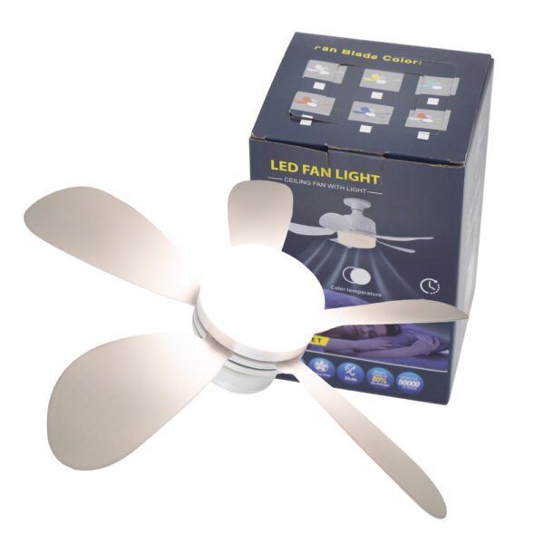 吊扇灯详情页-包装e26 16 Inch Modern Ceiling Fan Dimming Fan Bulb Home Decor 360 Rotating Remote Control Ceiling Led Fan Light - 吊扇灯详情页 包装e26