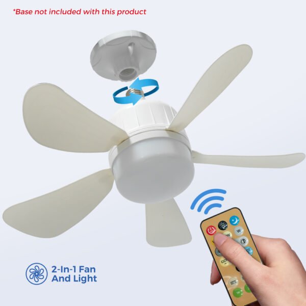 Ventilador Manufacturer 16 Inch 2 in1 Ceiling Fan Light Remote Control E27 23w LED Ceiling Fan with Light - 吊扇灯详情页 底座