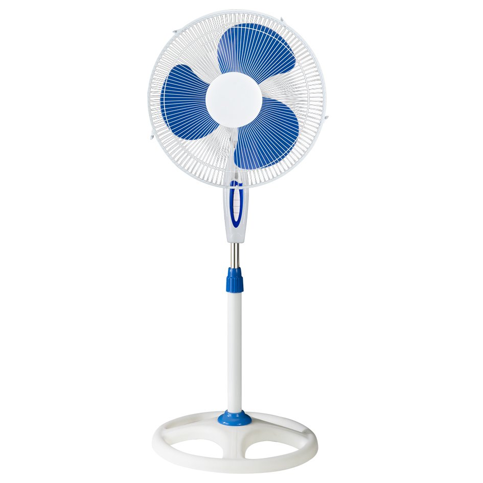 16 Inch 3 pp Blades Blue White Spider Base Cross Base Stand Fan for Home - 3 16 Inch 3 pp Blades Blue White Spider Base Cross Base Stand Fan for Home - Image 3