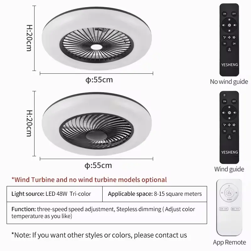 22 Inch Ceiling Fan Hidden Blades APP Remote Control Chandeliers Pendant Lights LED Ceiling Fan Lamp - 3 22 Inch Ceiling Fan Hidden Blades APP Remote Control Chandeliers Pendant Lights LED Ceiling Fan Lamp - 微信图片 20250422170708