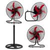 *Mayorista De Fabrica Personalizado Ventilador Eléctrico Oscilante De Pie De 18 Pulgadas 3 En 1 - 红色五叶金属网三合一