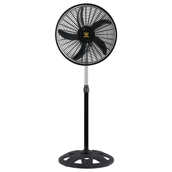 Factory Wholesale Household Electric Stand Fan Ventilador De Piso De Metal Tres En Uno De 18 Pulgadas - 黑色五叶多孔