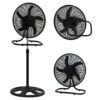 18 Inch 3 In 1 5 Blades Plastic Stand Fans Ventiladores Ventilador De Torre Ventilador - 黑色塑料三合一