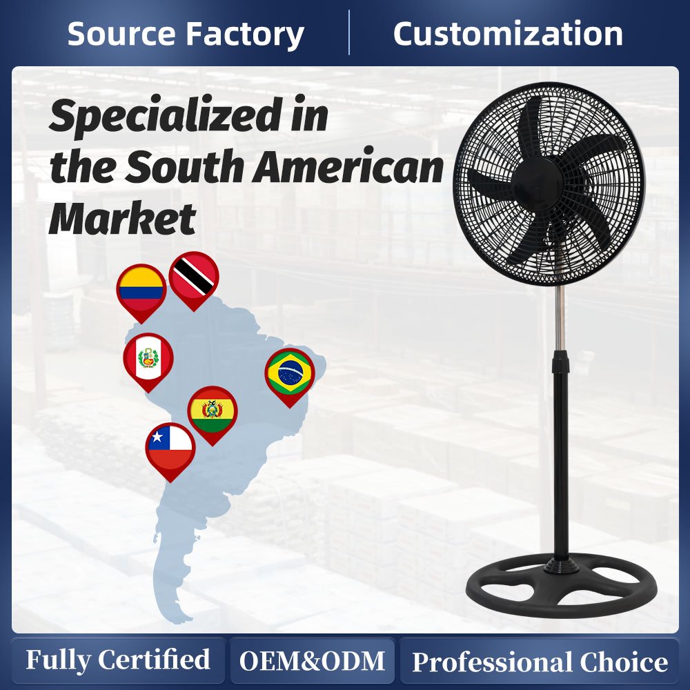 Factory Wholesale Household Electric Stand Fan Ventilador De Piso De Metal Tres En Uno De 18 Pulgadas - 4 Factory Wholesale Household Electric Stand Fan Ventilador De Piso De Metal Tres En Uno De 18 Pulgadas - Image 4